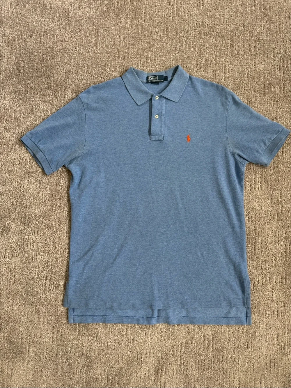 Ralph Lauren Men’s Polo Shirt - Light Blue Sleeve
